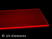 Fluoreszierende Acrylglasplatte 21x29cm 3mm - rot