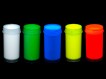 UV active body paint set 3 (5x50ml colors: white, blue, green, yellow, red)